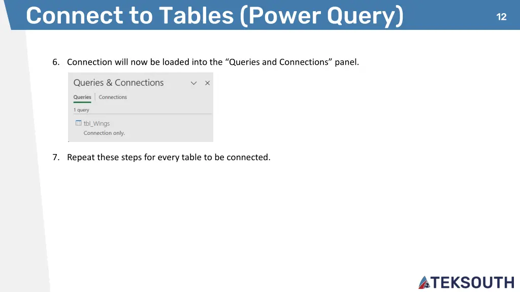 connect to tables power query 2