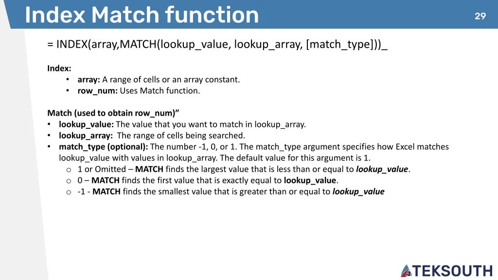 index match function