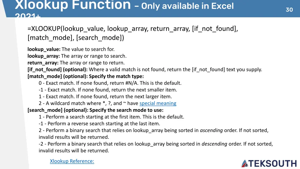 xlookup function only available in excel 2021