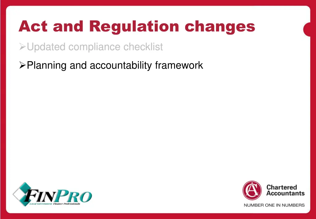 act and regulation changes updated compliance 1