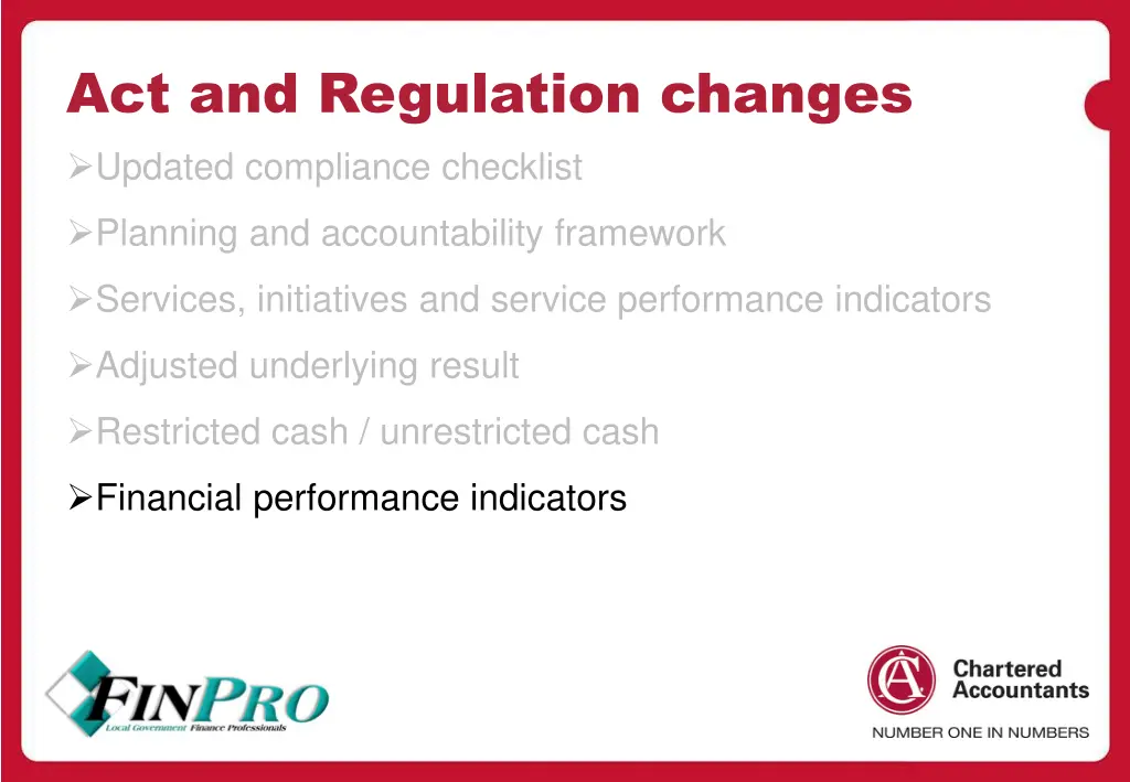act and regulation changes updated compliance 5