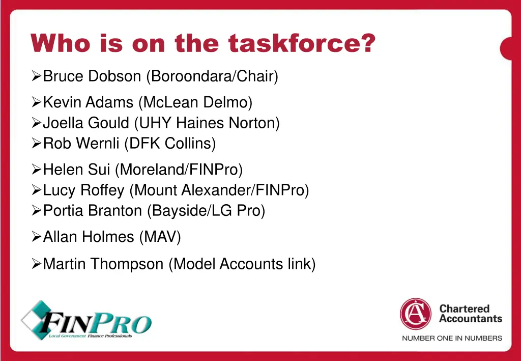 who is on the taskforce bruce dobson boroondara