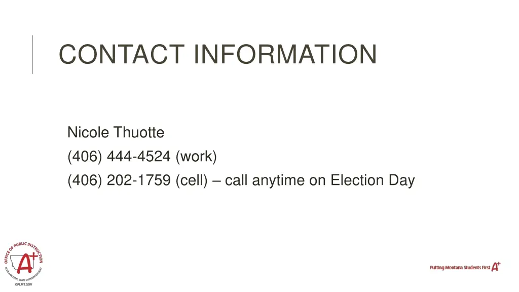contact information