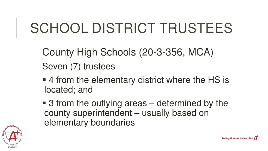 school district trustees