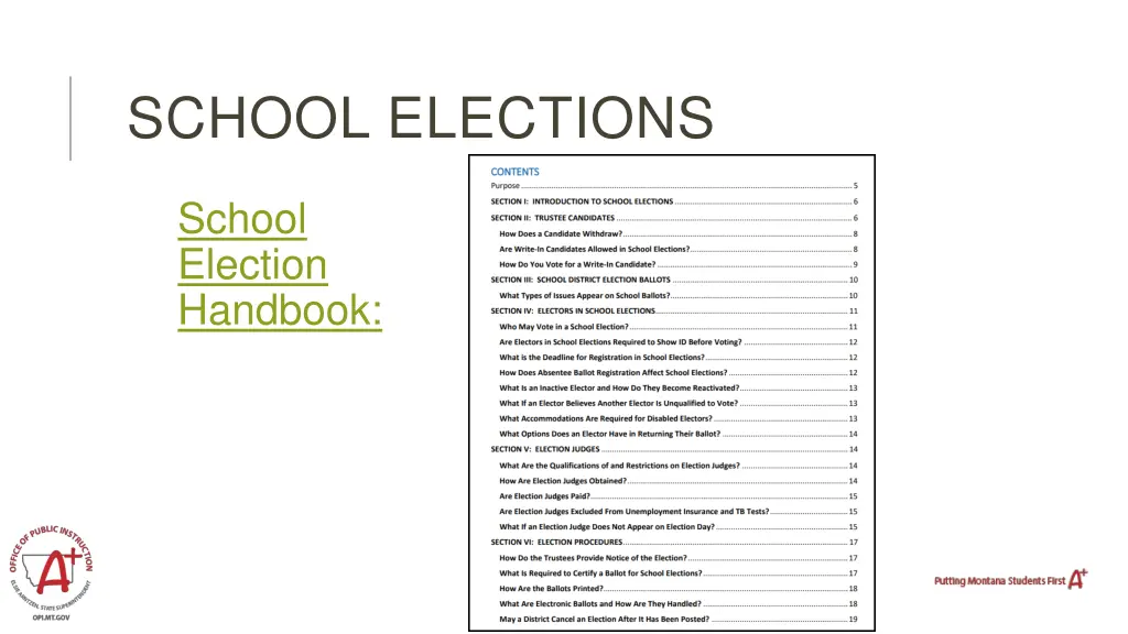 school elections 13
