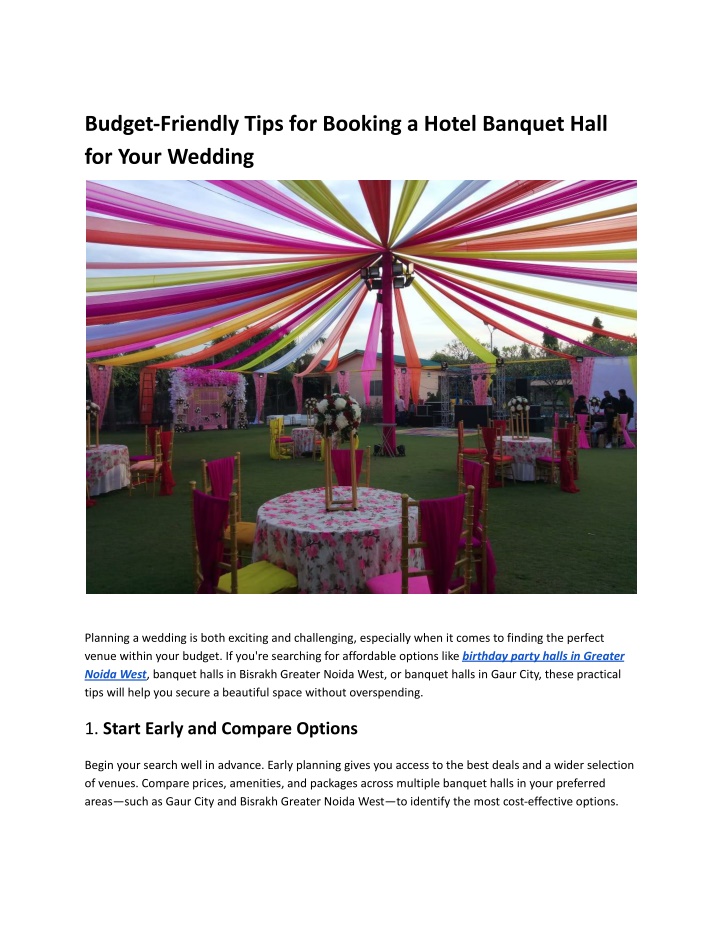 budget friendly tips for booking a hotel banquet