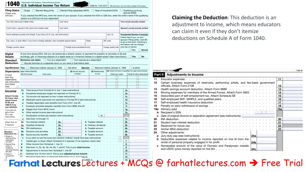 claiming the deduction this deduction