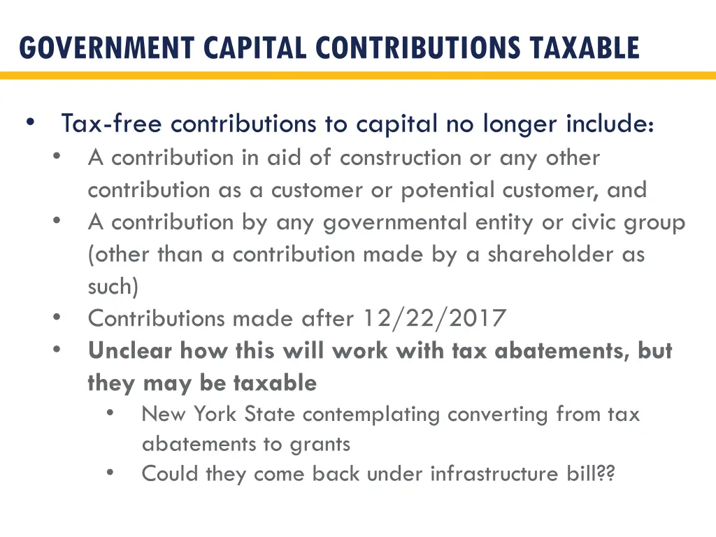 government capital contributions taxable
