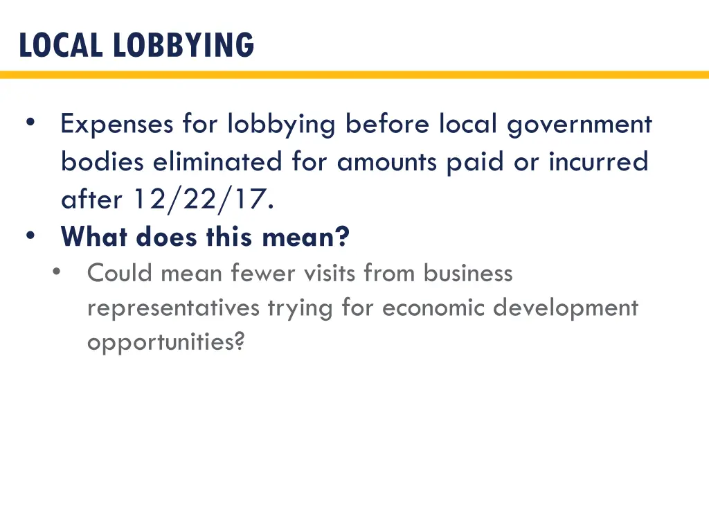 local lobbying