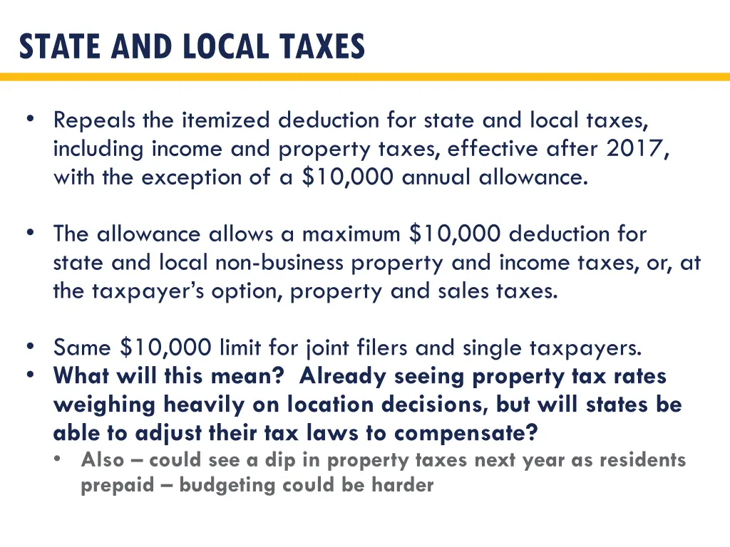 state and local taxes