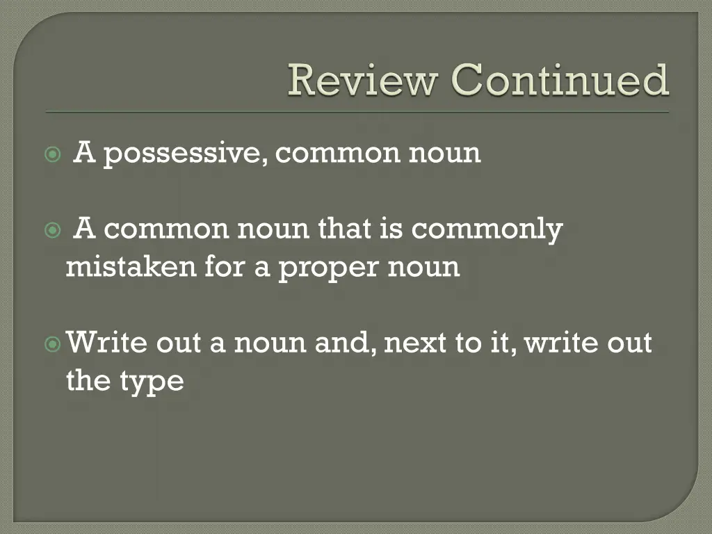 a possessive common noun
