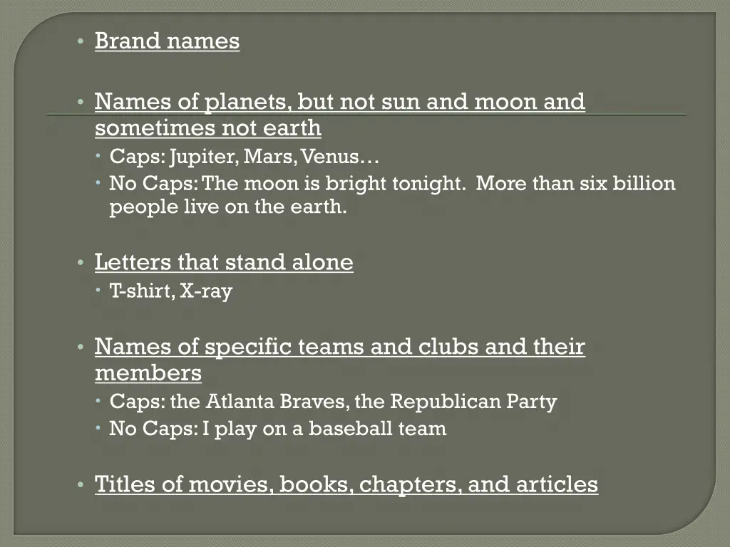 brand names