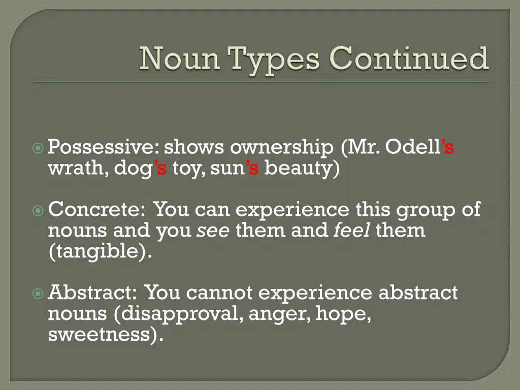 possessive shows ownership mr odell s wrath