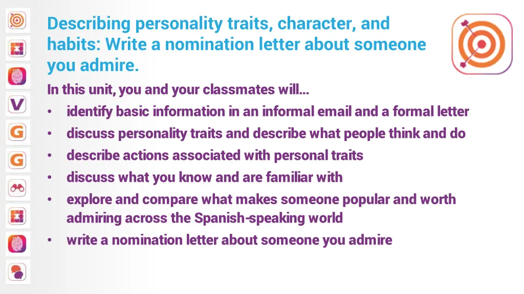 describing personality traits character