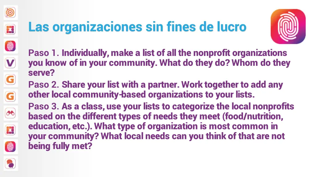 las organizaciones sin fines de lucro