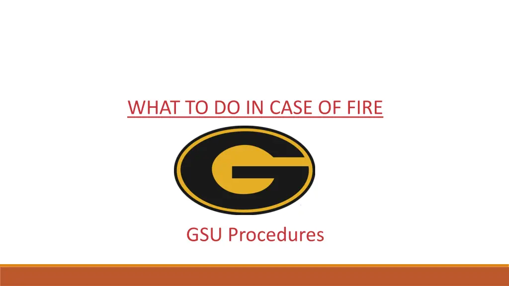 what to do in case of fire