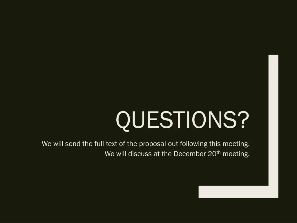 questions