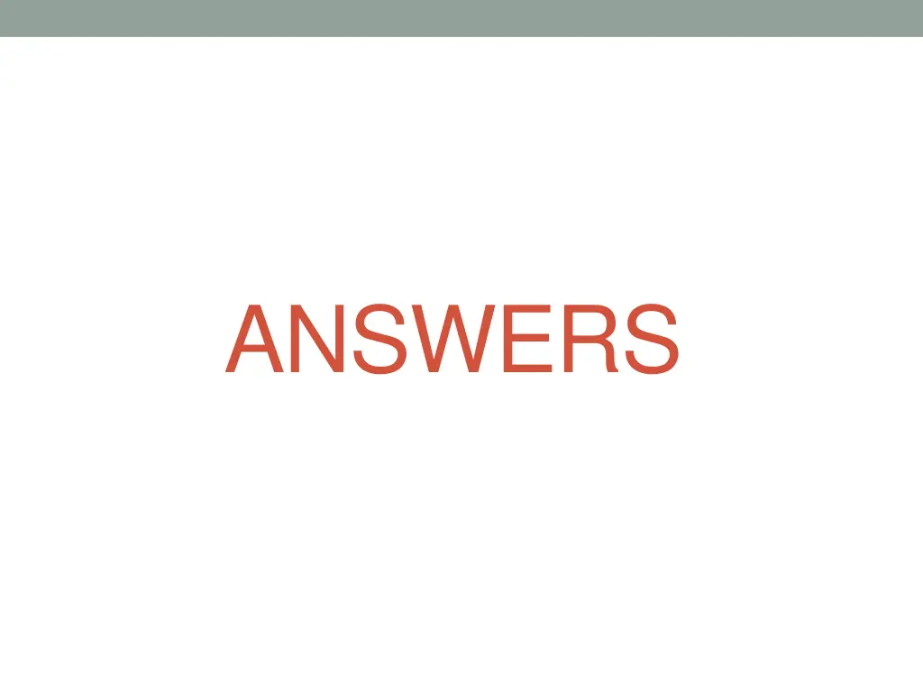 answers