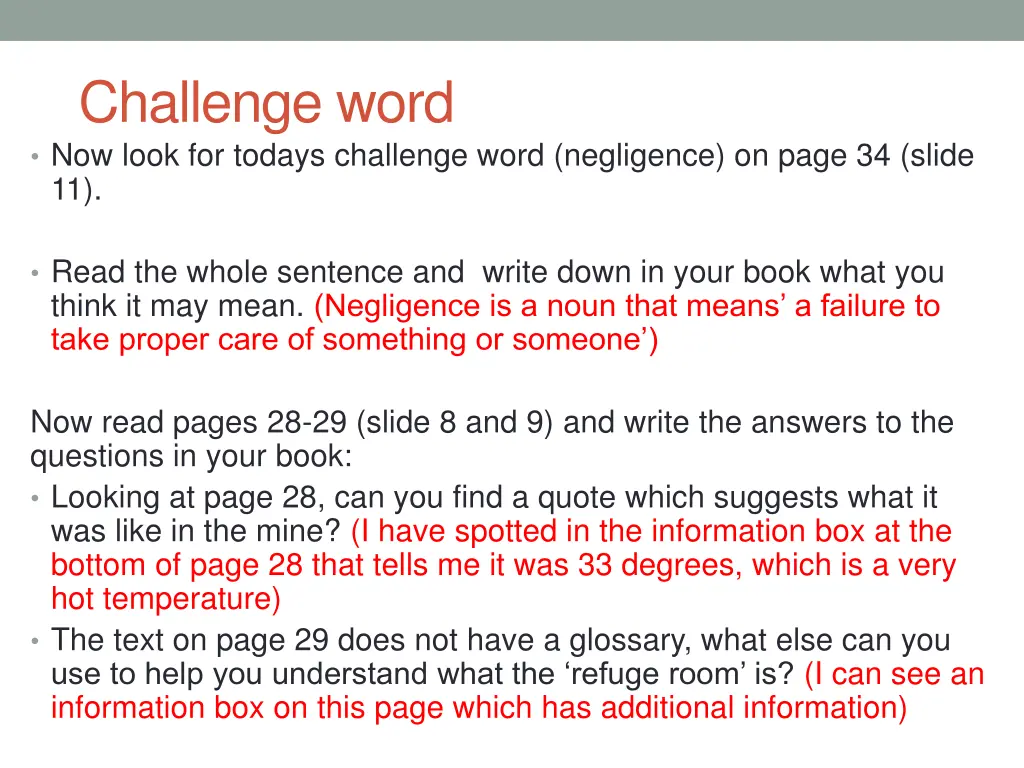challenge word 1