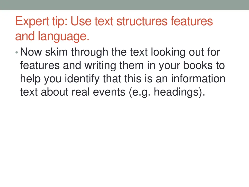 expert tip use text structures features