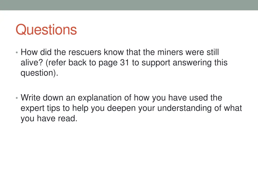 questions