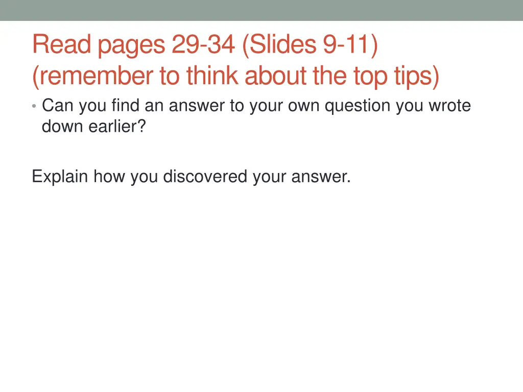 read pages 29 34 slides 9 11 remember to think