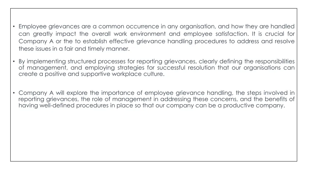 employee grievances are a common occurrence