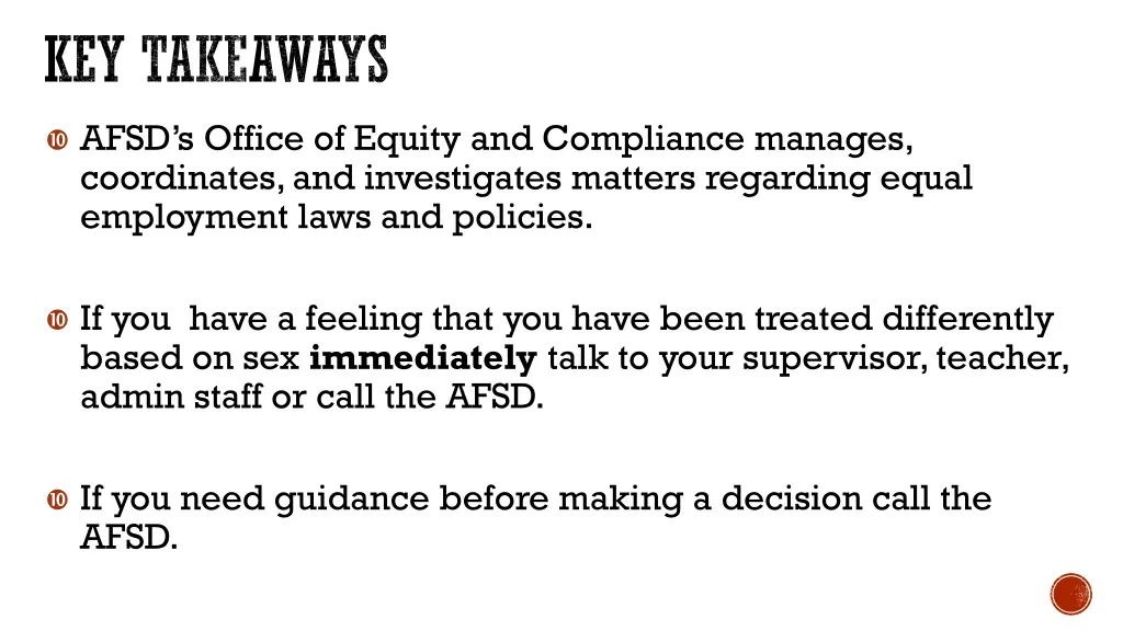 key takeaways