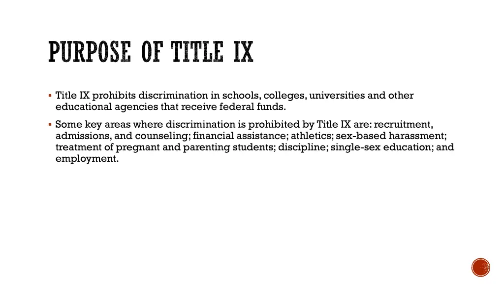 purpose of title ix