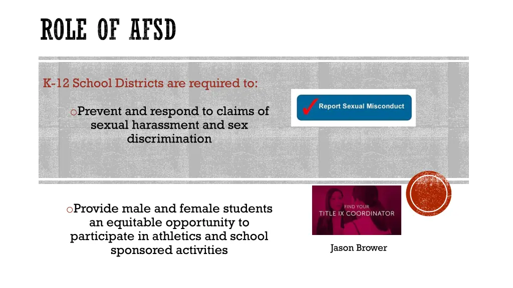 role of afsd
