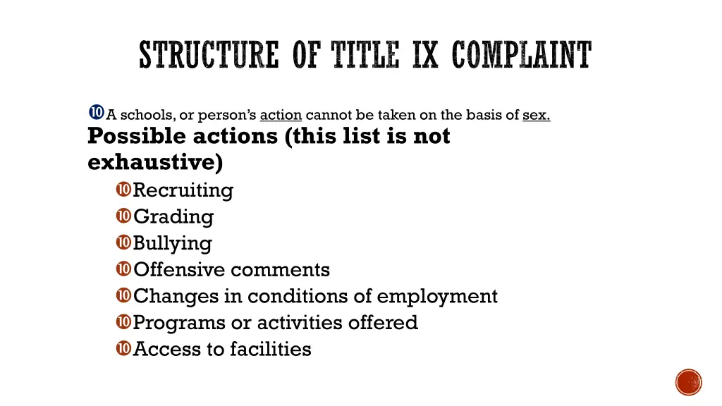structure of title ix complaint