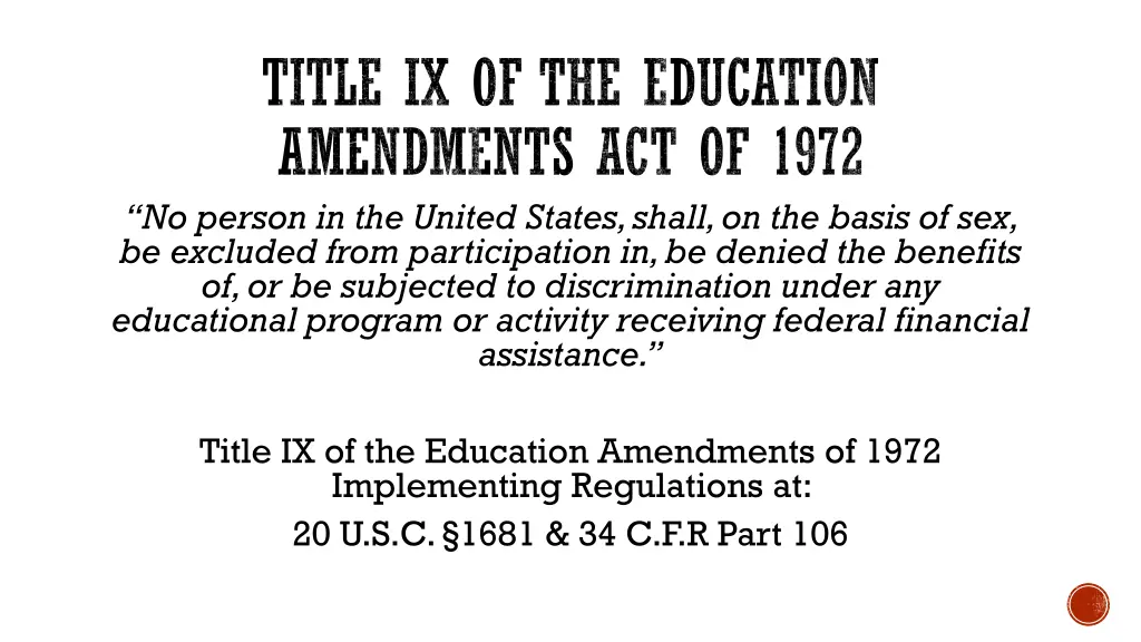 title ix of the education amendments act of 1972
