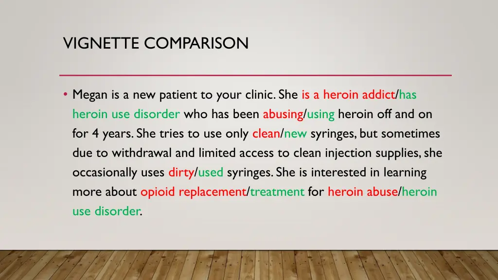 vignette comparison