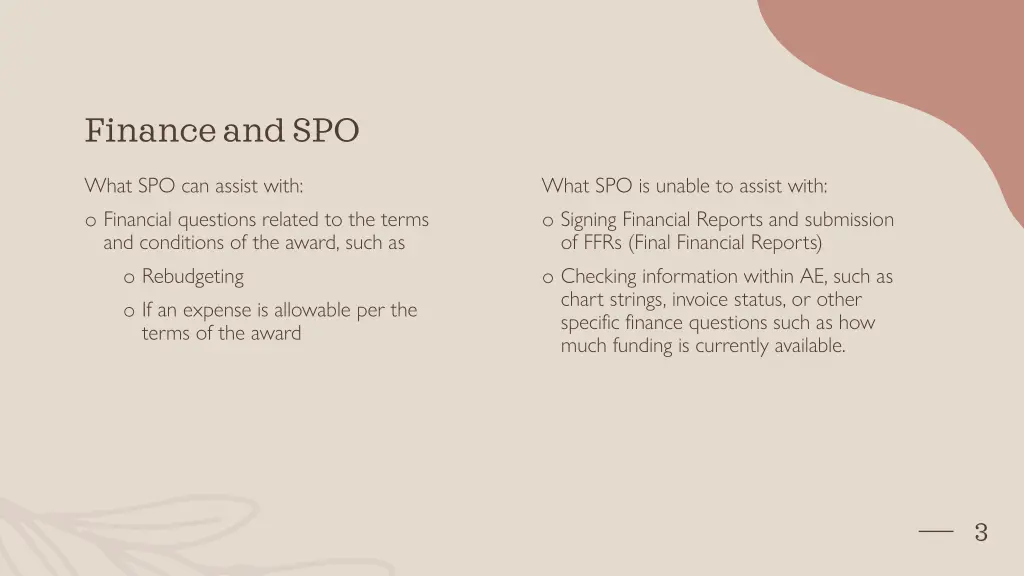 finance and spo