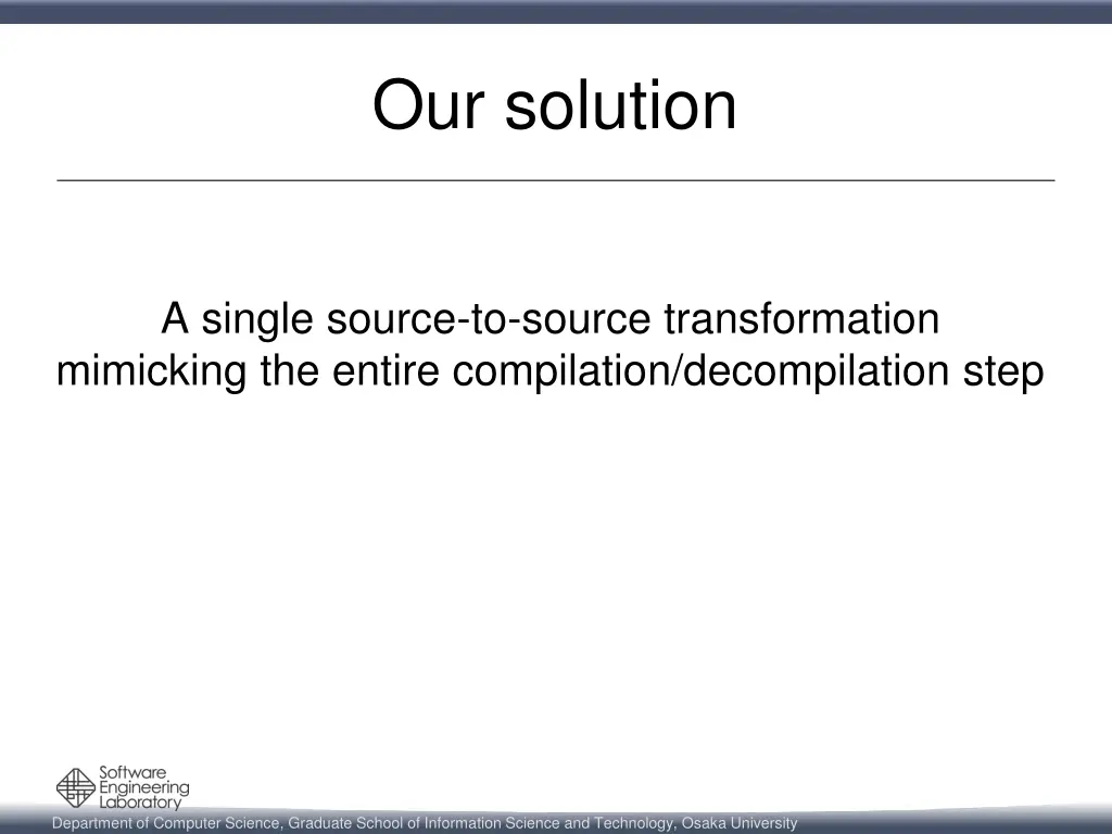 our solution