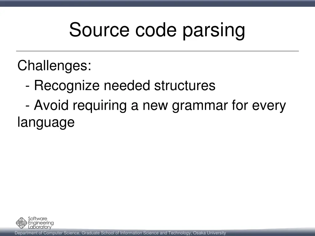 source code parsing