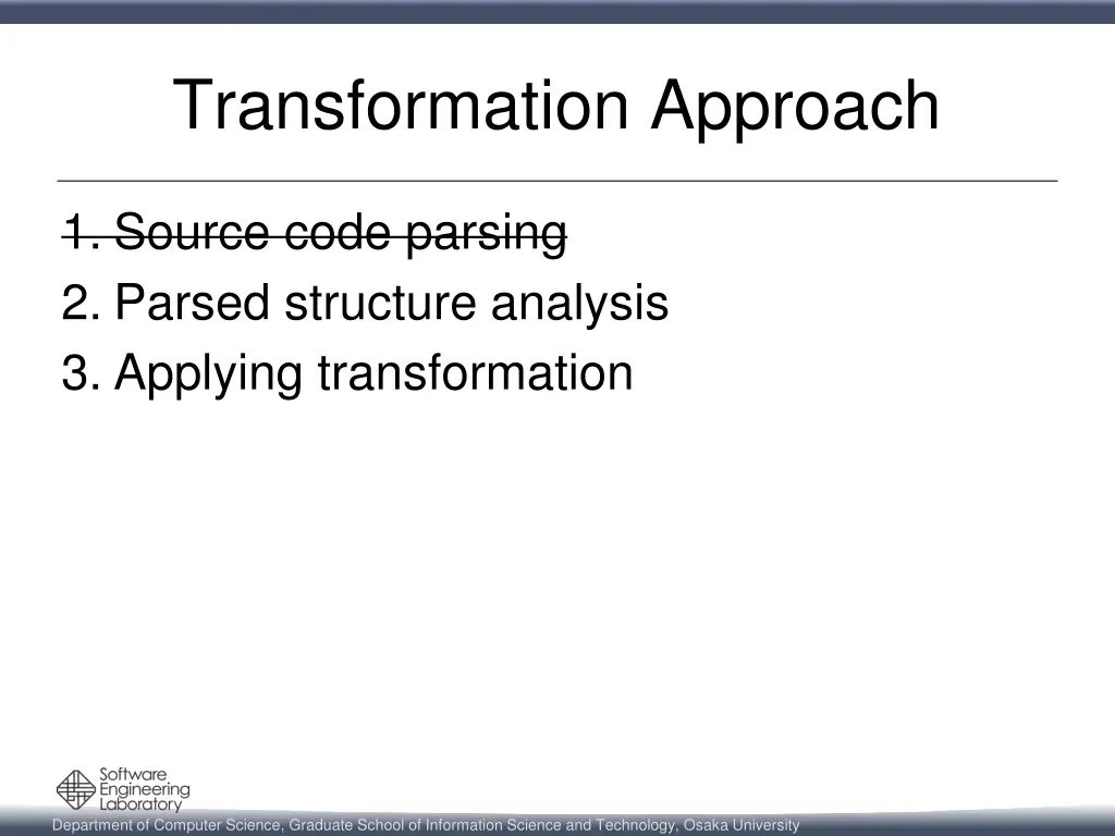 transformation approach 1
