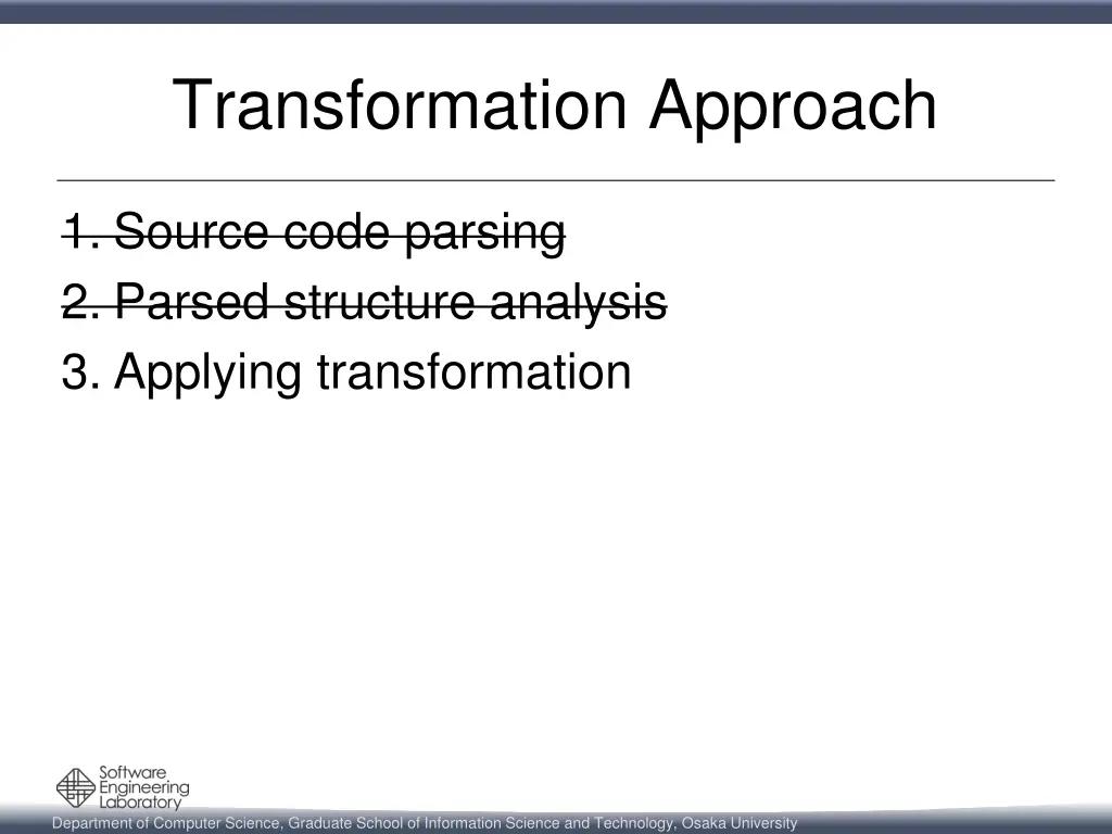 transformation approach 2