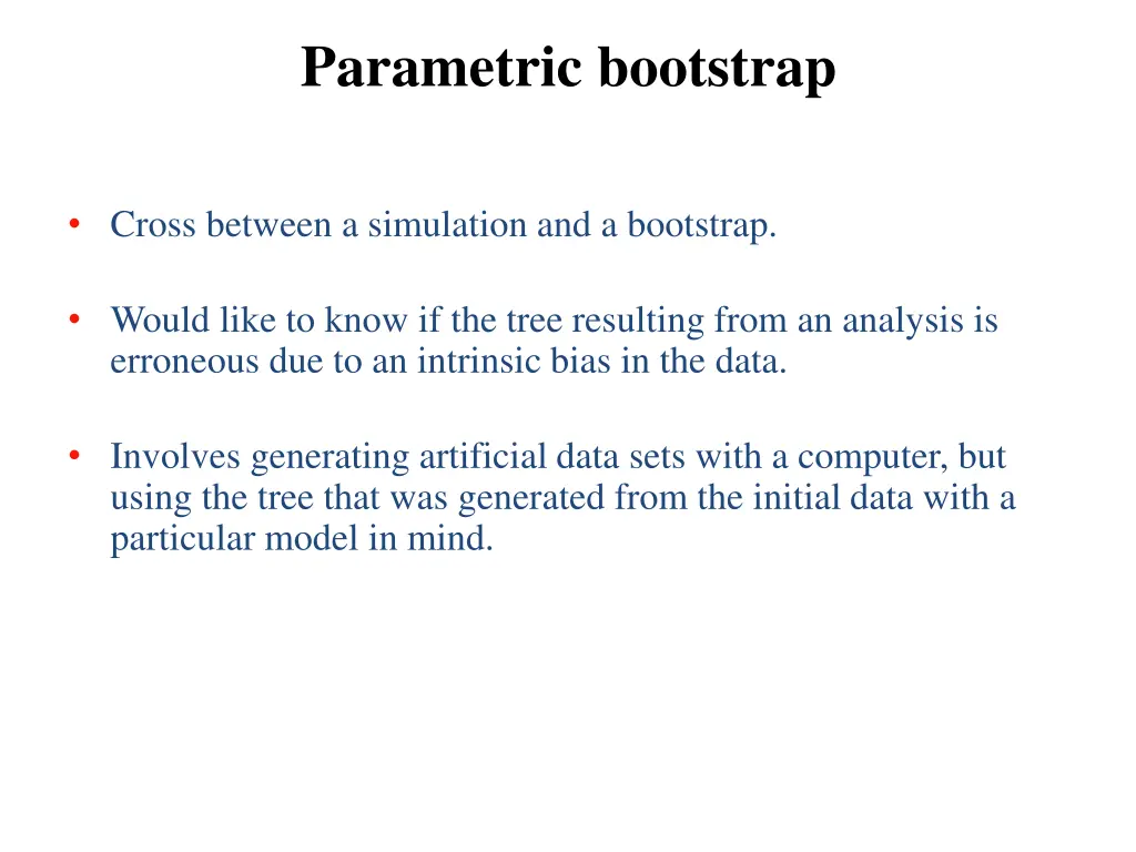 parametric bootstrap