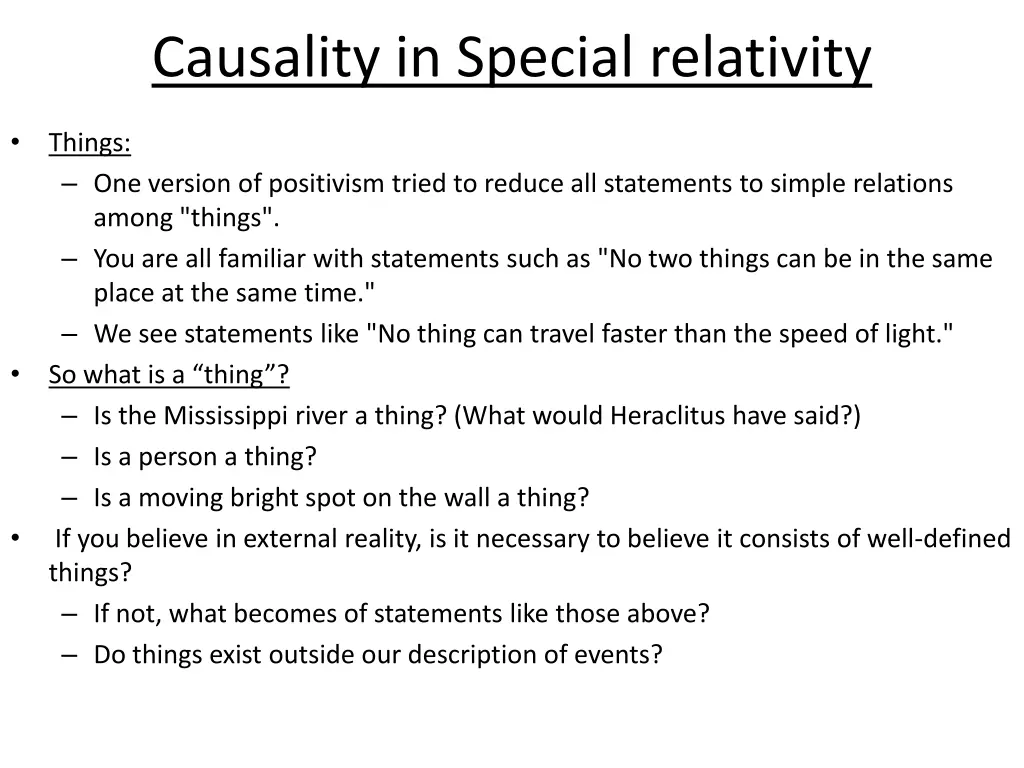 causality in special relativity 1