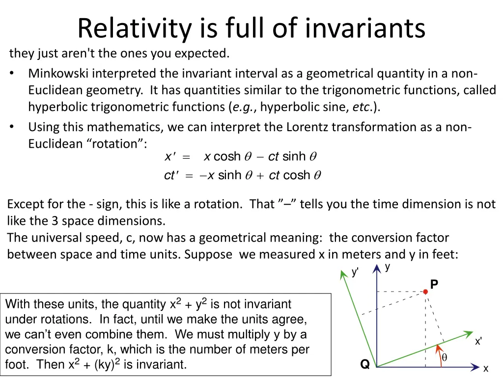 relativity is full of invariants they just aren