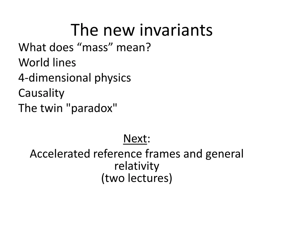 the new invariants what does mass mean world