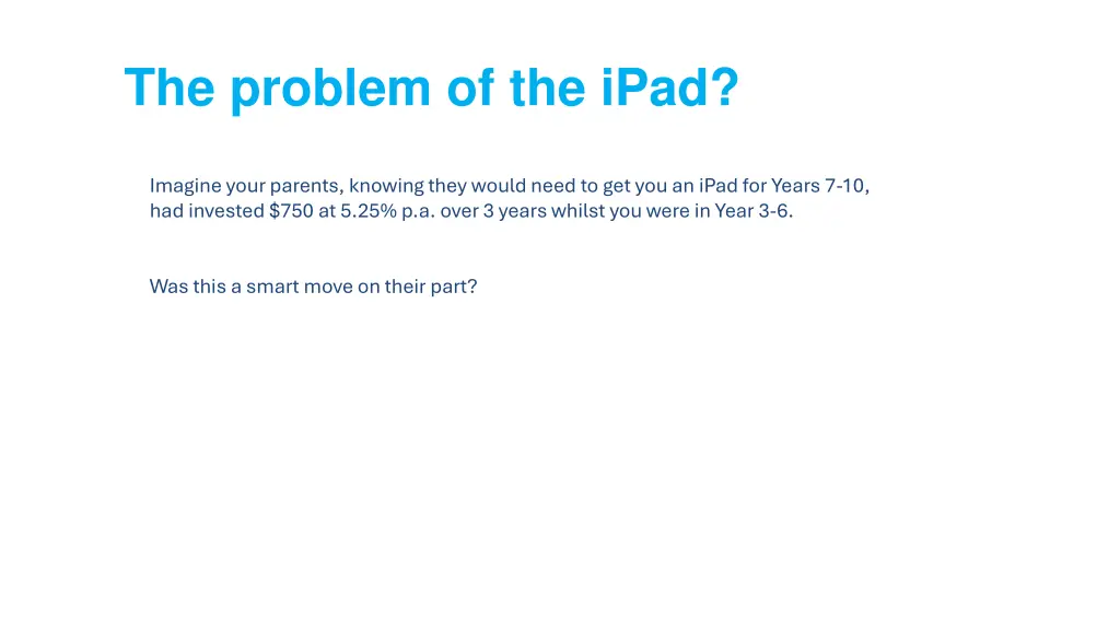 the problem of the ipad