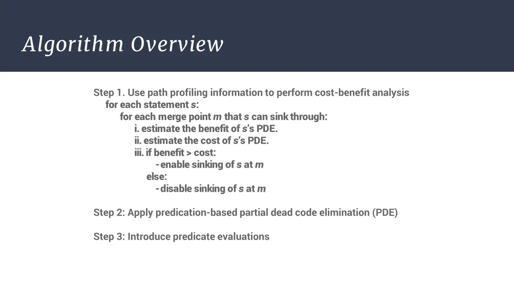 algorithm overview