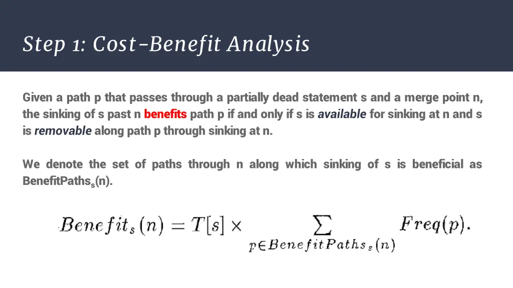 step 1 cost benefit analysis 2