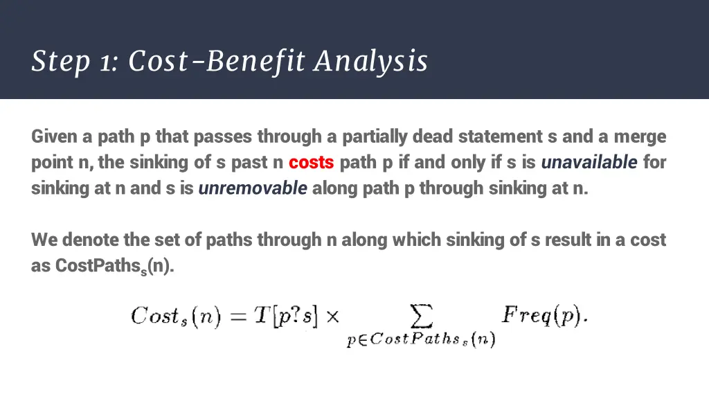 step 1 cost benefit analysis 3