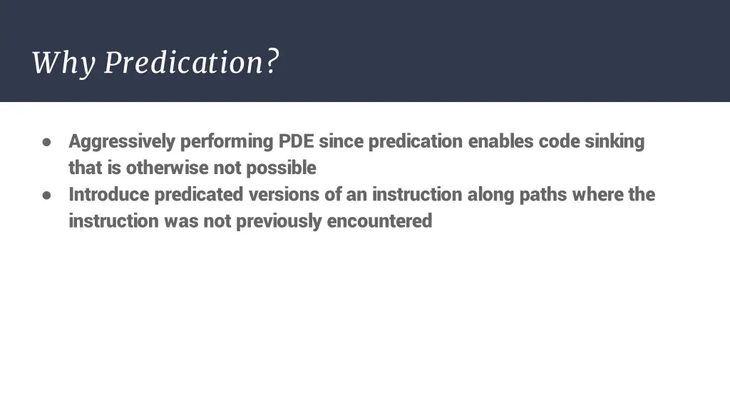 why predication