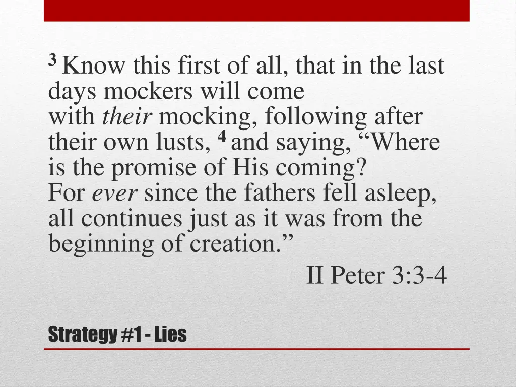 3 know this first of all that in the last days