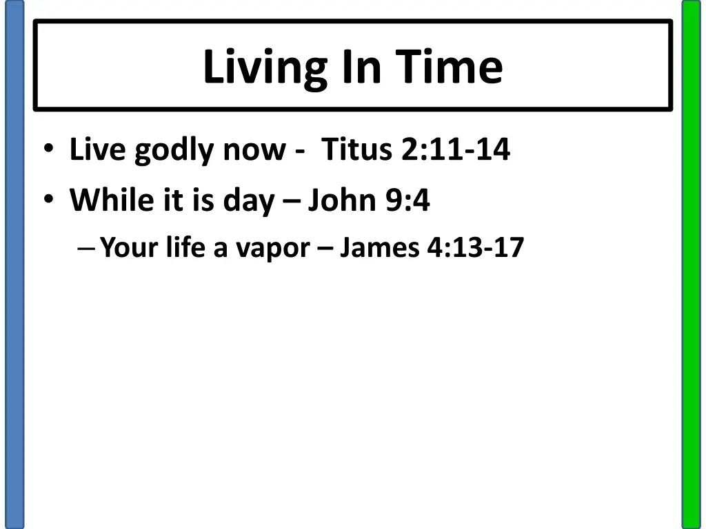 living in time 2