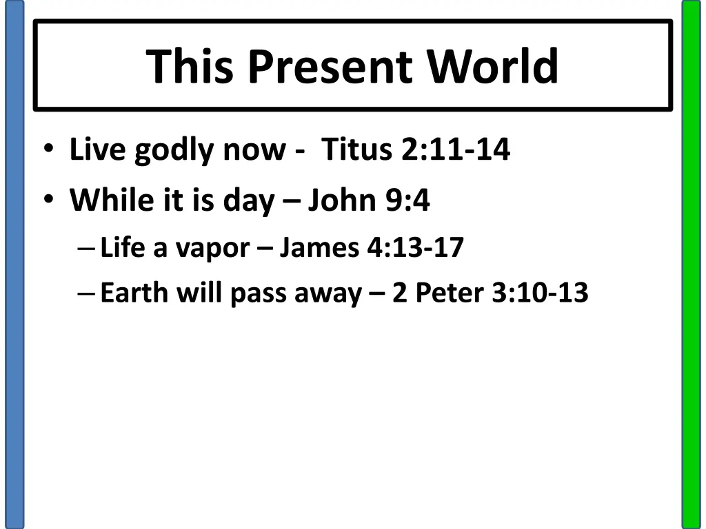 this present world